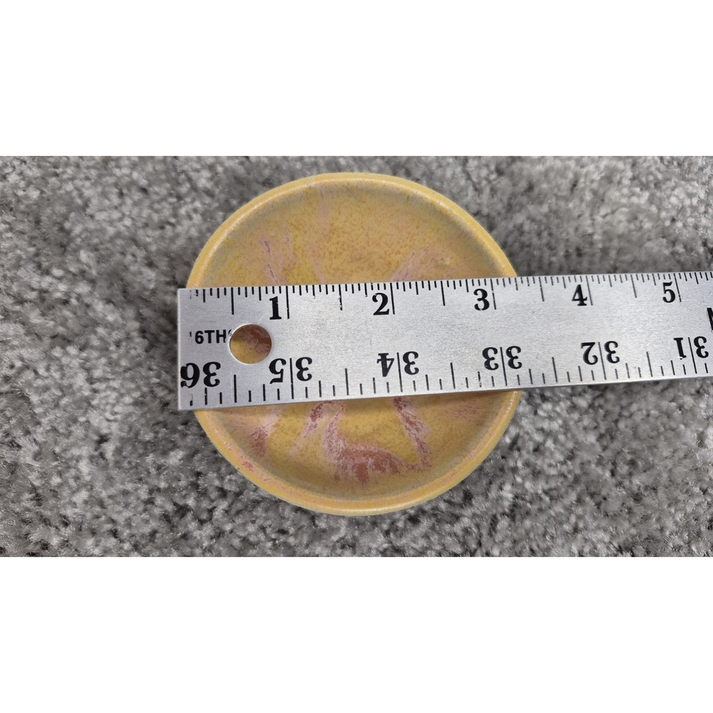 Muddy Five Studio Art Pottery Bowls Stoneware Yellow Blues‎ Pink Glazed Handmade - Picture 9 of 9